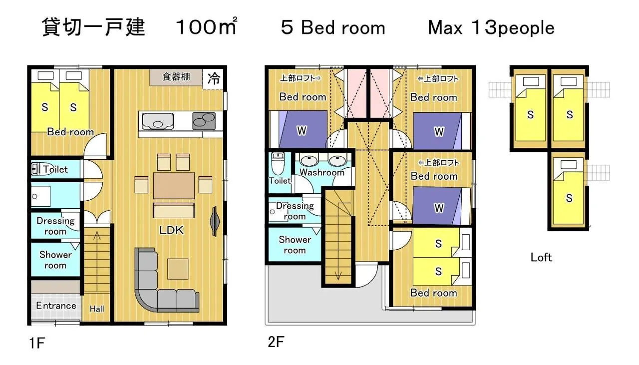 大阪市 Nao'S House Usj 3 New Open 一軒家貸切ヴィラ 0*,  日本